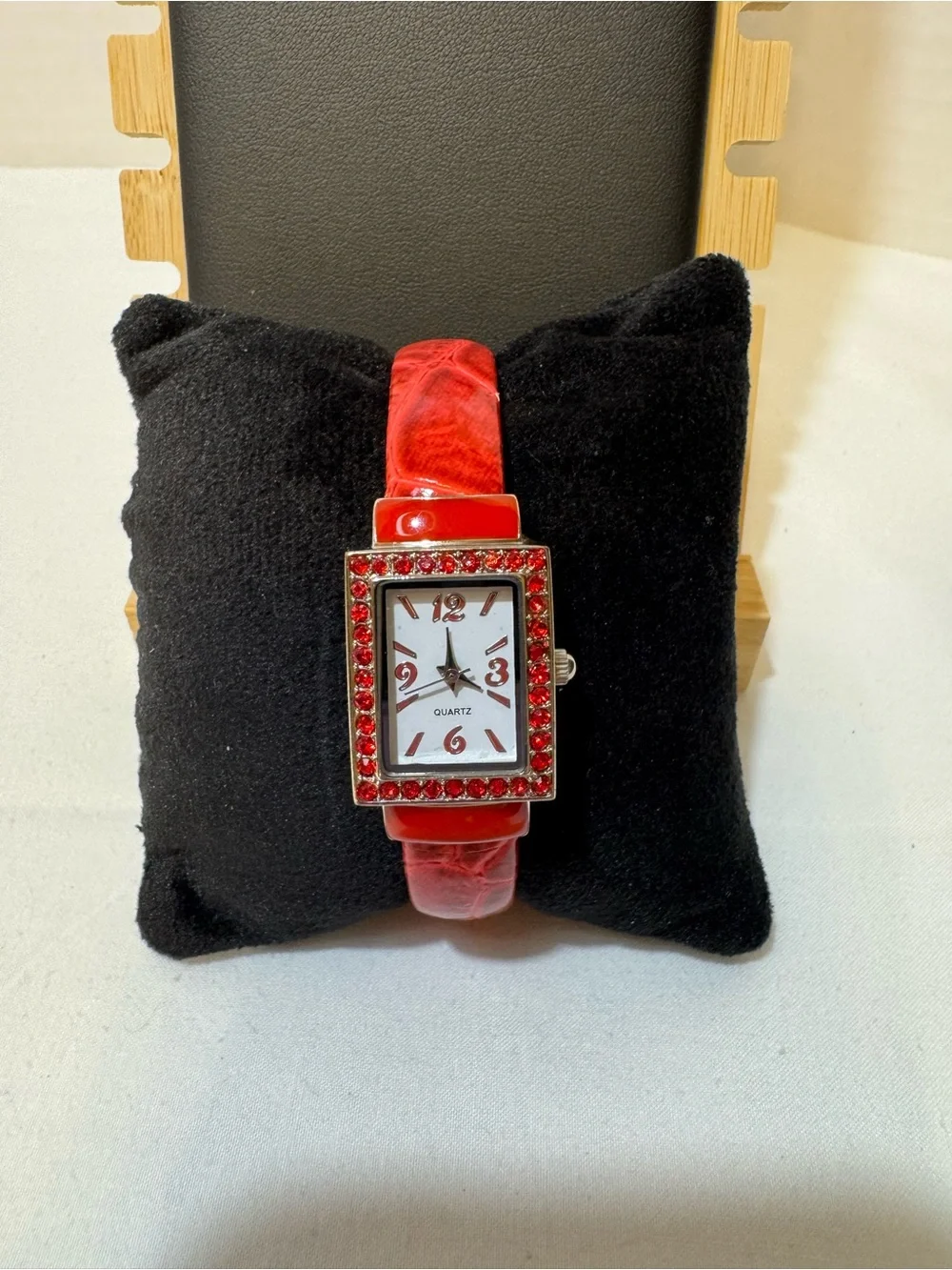 Red Crystal Accent Women's Quartz Watch